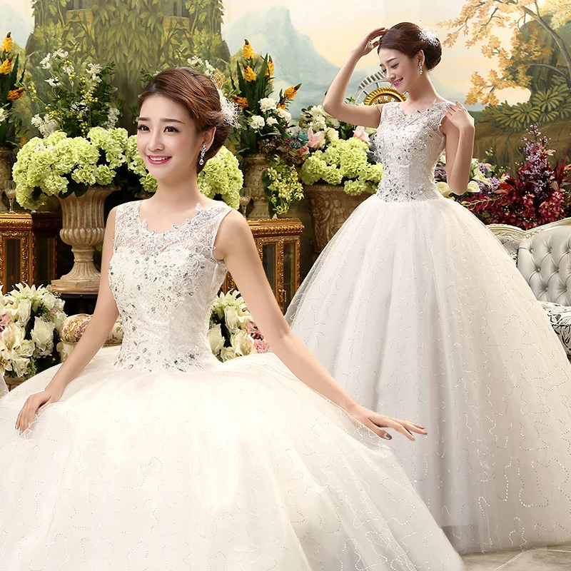 2017 new stock plus size women pregnant bridal gown wedding dress ball gown long lace white organza bling diamond cheap korea 5t