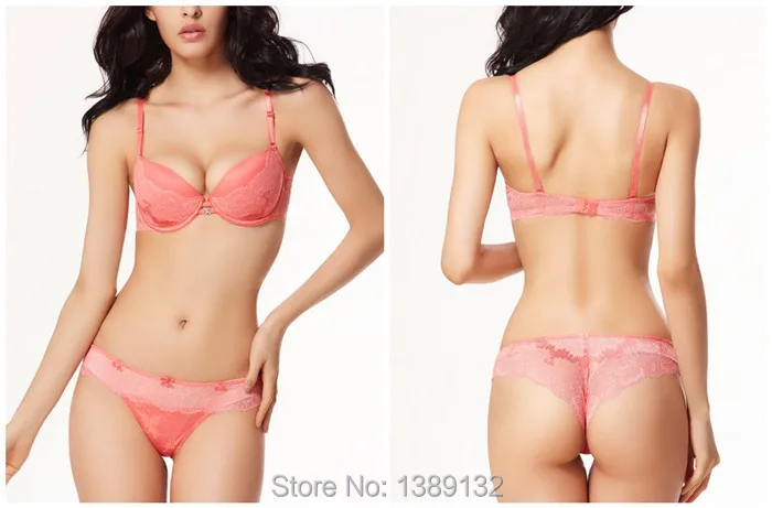 Retail France Brand 32/34/36/38 b/c Pink Womens Underwear Sexy Blue Thongs Set White Vanity Fair Bra Set|bra and thong set|bras pants setsset up
