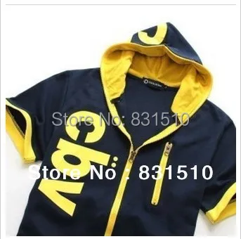 2013 summer new fashion casual men's short-sleeved hooded sports suit free shipping | Мужская одежда
