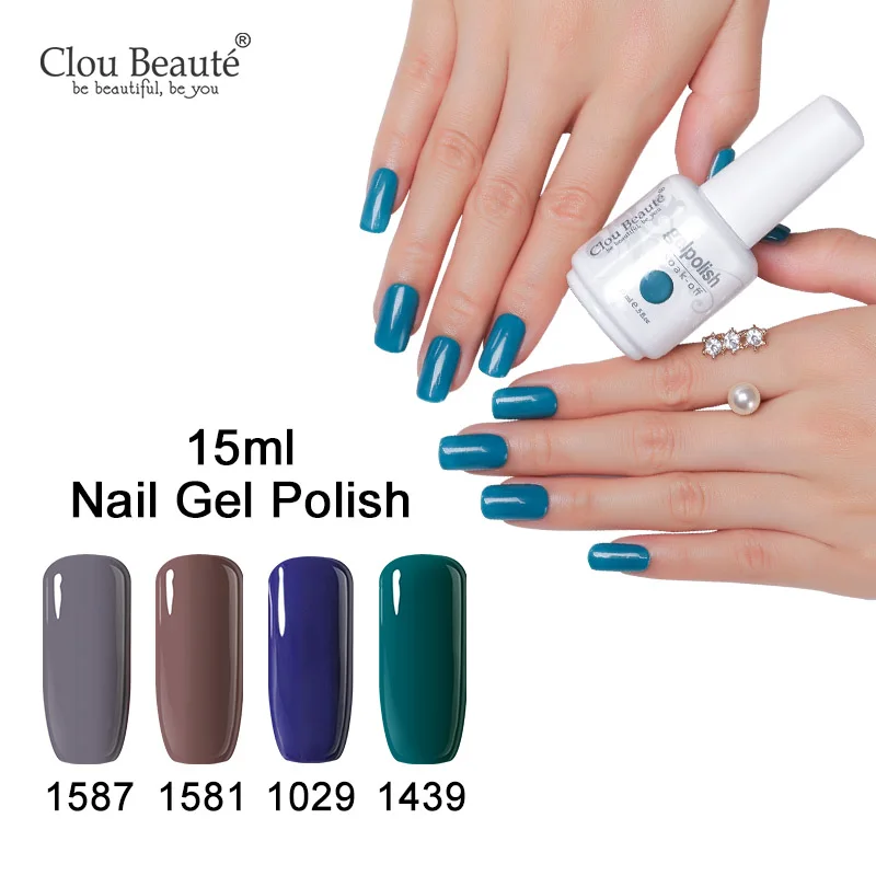 Clou Beaute 20 шт. розовое золото УФ гель лак для ногтей светодиодный Гель