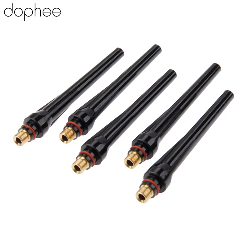 dophee 5PCS Long Back Cap(57Y02) Machine Accessories Tig Welding Torch Long Mid Short Tig Back Caps For WP-17 WP-18 WP-26 New