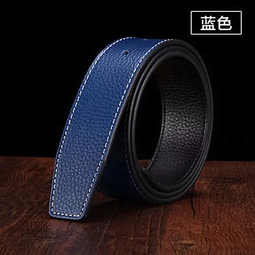 Ремень мужской Личи шаблон H гладкая Пряжка Молодежный подарок передовой дизайн