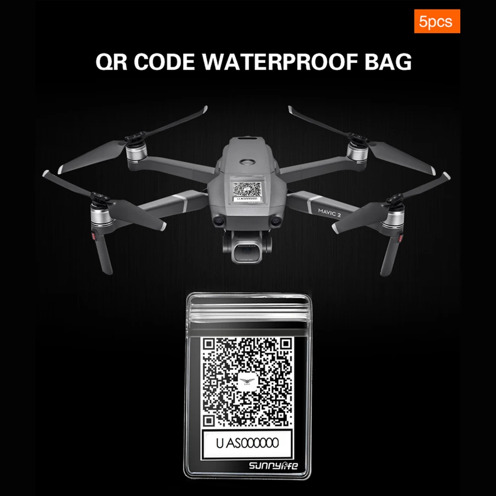 Водонепроницаемая маслостойкая сумка QR 5 шт. в упаковке + 3 м адгезивная широкая