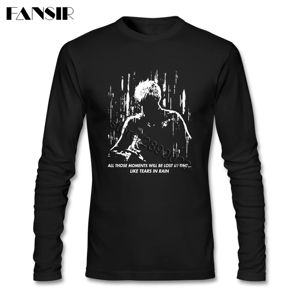 Blade Runner как слезы в дождь Футболка мужская Новый стиль рубашка для мужчин с