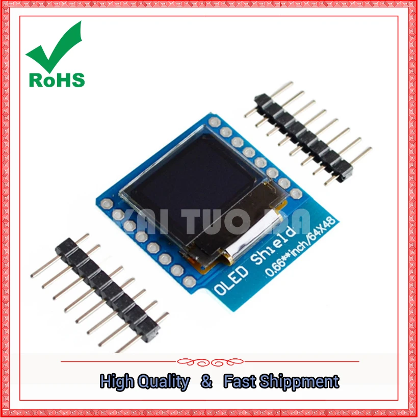 0 66 дюймовый oled-дисплей модуль ЖК-модуль IIC/I2C интерфейс для D1 MINI дюймов |