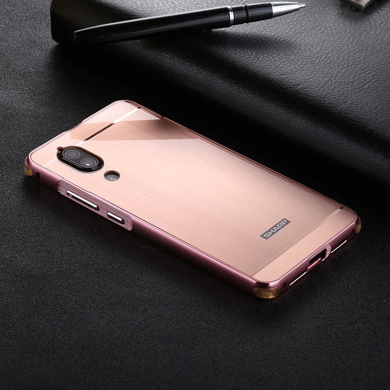 2 в 1 чехол для Sharp Aquos S2 покрытие алюминиевый металлический бампер+ Матовый PC задний Жесткий Чехол для SHARP AQUOS S2 5,5 дюймов Coque
