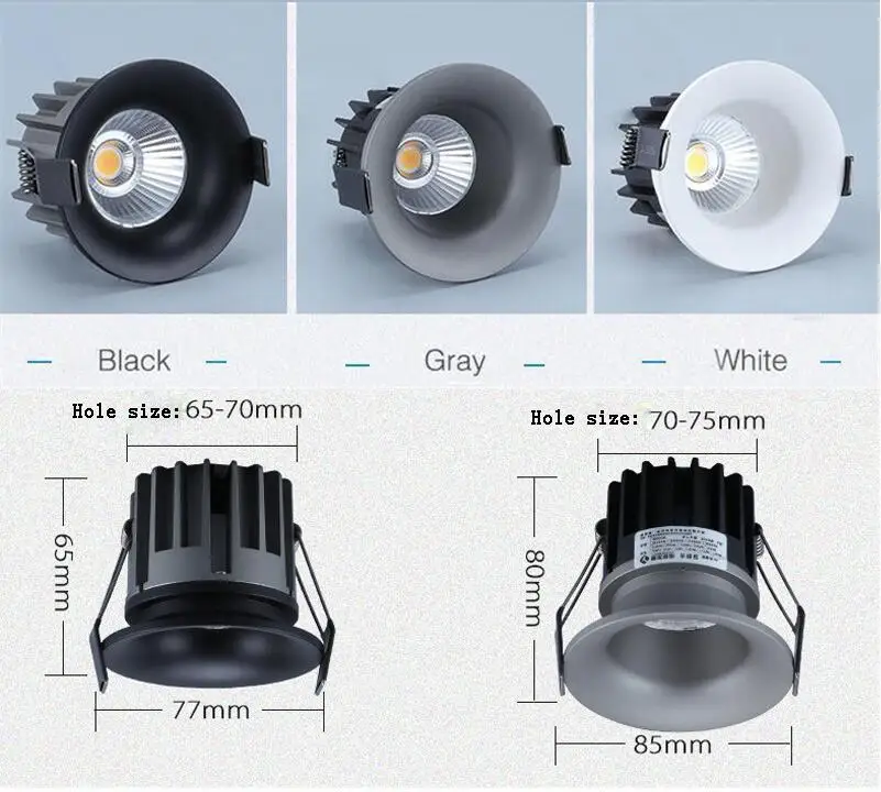 Приглушаемые светодиодсветодиодный потолочные лампы CREE 7 Вт 9 12 | Лампы и