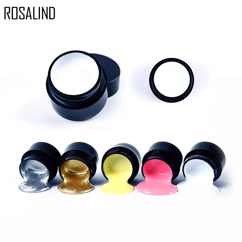 Гель лак для ногтей Rosalind 5 мл однотонный долговечный светодиодный гель маникюра и