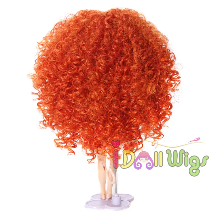

Hot Item Orange Long Afro Wavy Doll Wig for Bly the Doll