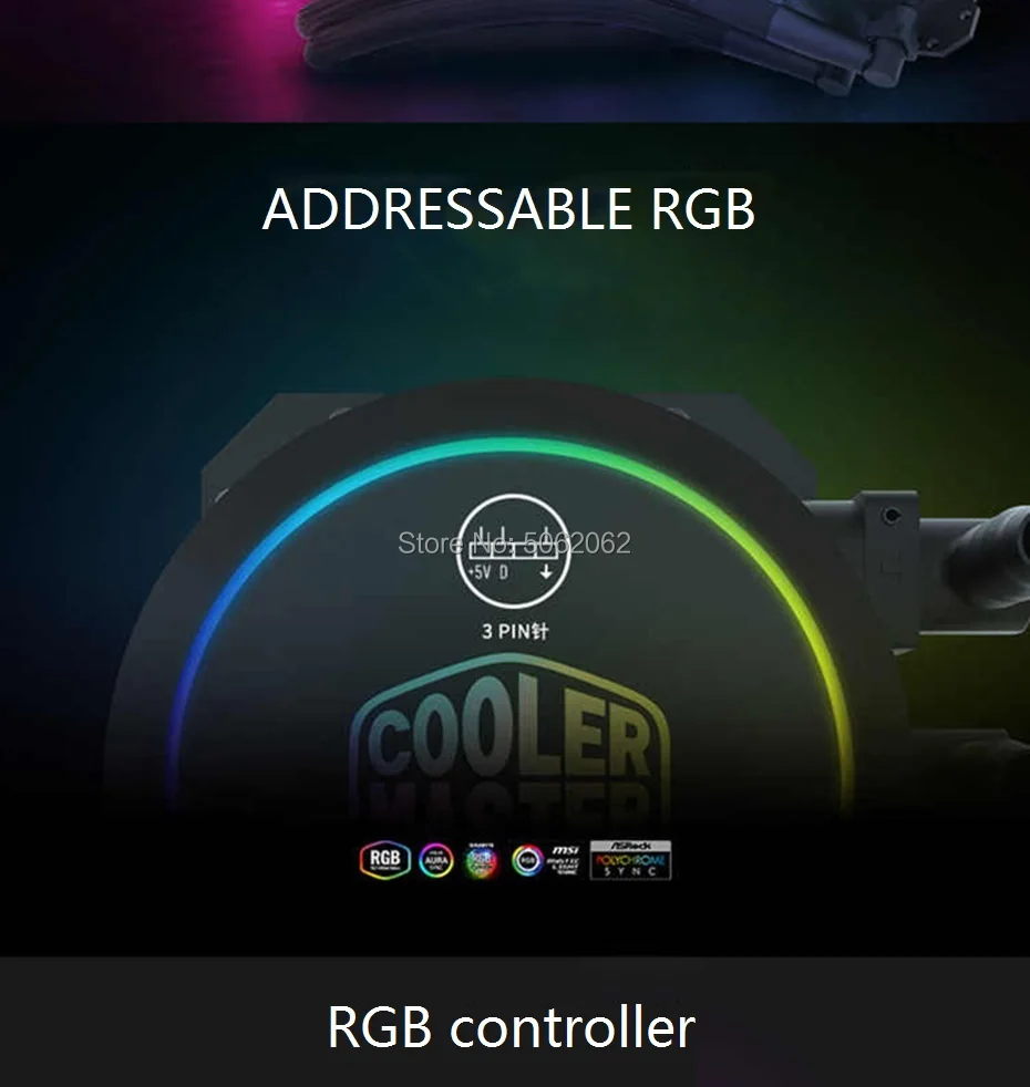 Cooler Master MLW-D24M-A16PA-C1 B240 ARGB cpu кулер для воды двойной 120 мм адресуемый RGB вентилятор cpu жидкостное охлаждение для Intel/AMD