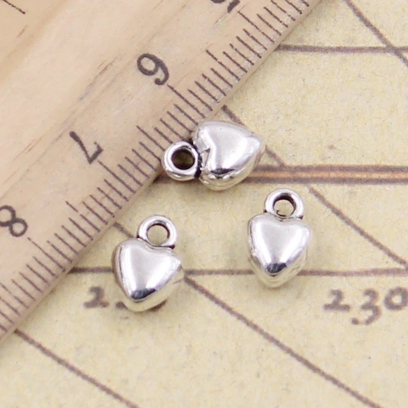 Подвески в форме сердца, размеры 9x7x4 мм, искусственные Подвески для изготовления ювелирных изделий ручной работы, 20 шт.