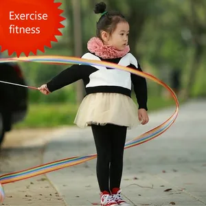 Цветная лента 2 метра, гимнастическая танцевальная игрушка для детей, гимнастический пояс, гимнастическая лента