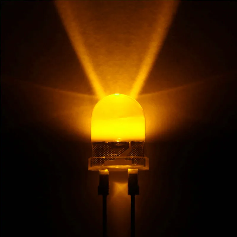 1000 шт. LED 10 мм 0 5 Вт желтые светодиоды высокой мощности 200Kmcd Круглый топ urtal Яркий