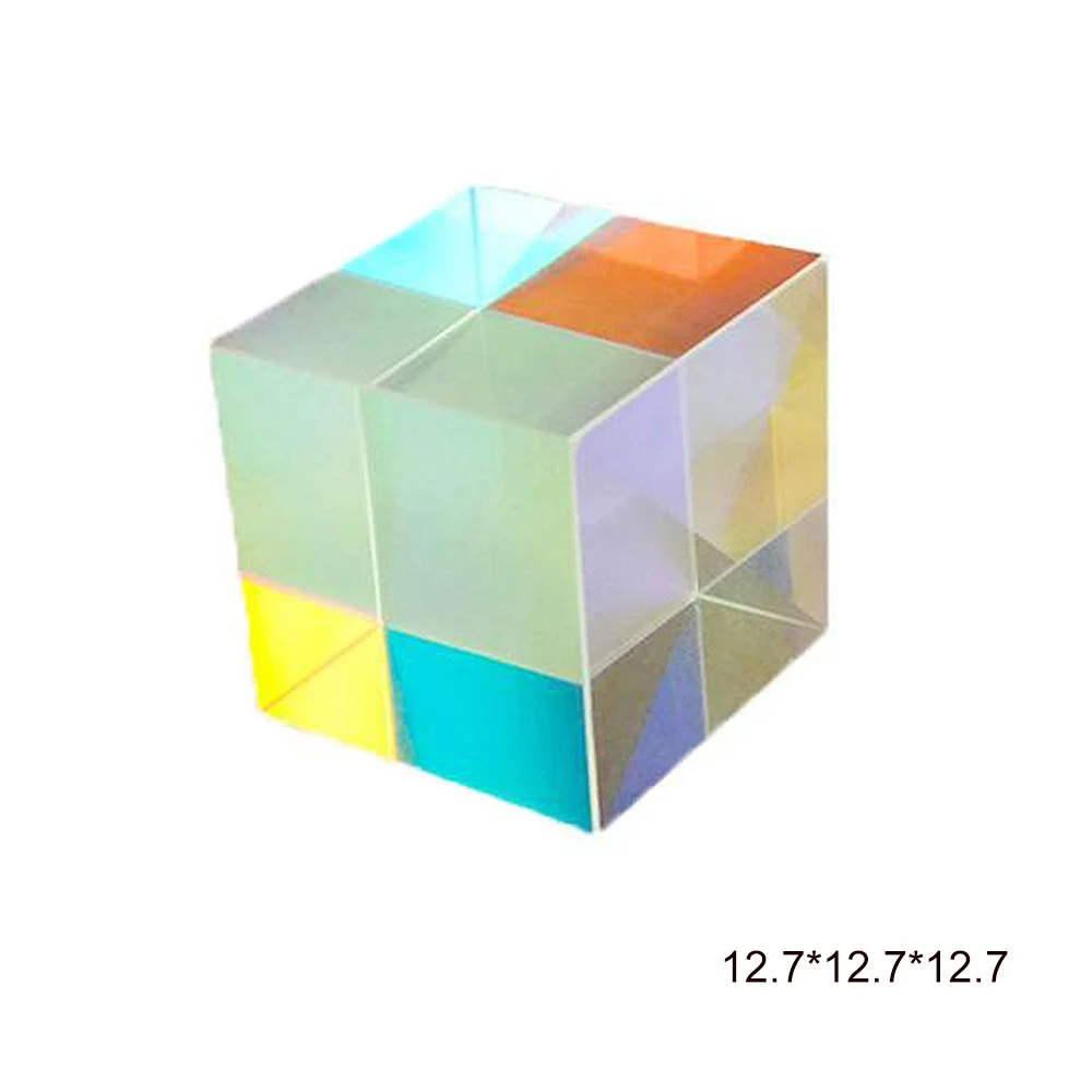 Шестисторонний X Cube яркий световой куб витражное стекло призма рассекающая луч