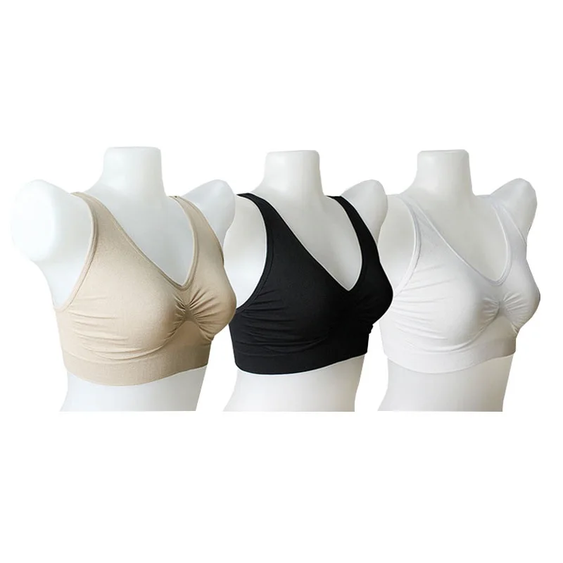 

Plus Size Bra Women Sexy Bralette Lady Padded Brassiere Wireless Push Up Bra Solid Crop Top Women Fitness Bra