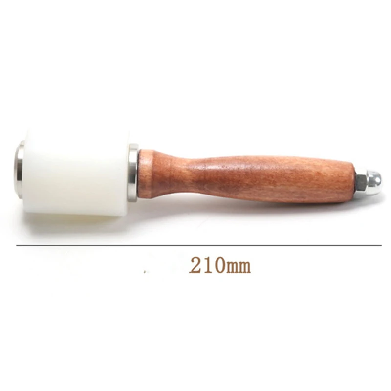 DONYAMY Nylon Hammer Leathercraft Carving Sew Leather Cowhide Tool Kit with Wooden Handle | Дом и сад