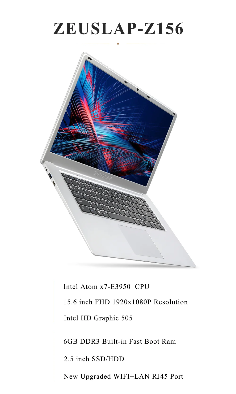 15,6 дюймов 1920x1080P Full HD 6 ГБ ОЗУ+ 500 Гб HDD четырехъядерный процессор система Windows 10 ноутбук компьютер