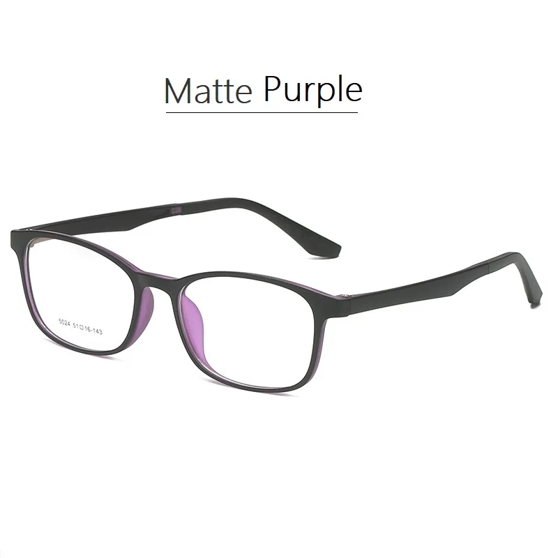 TR90 Eye glass es Frame для Женщин Художественная художественная стеклянная рамка ретро-винтажная может сочетаться с близоруким оптическим рецептурным стеклом es - Цвет оправы: Black Purple