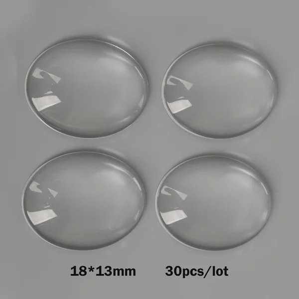 Oval 18x13mm 30pcs Горячее предложение, Круглый квадратный овальный плоский задний прозрачный увеличительное стекло, кабошон, камея, покрытие для изготовления ювелирных изделий своими руками - Цвет: Oval 18x13mm 30pcs