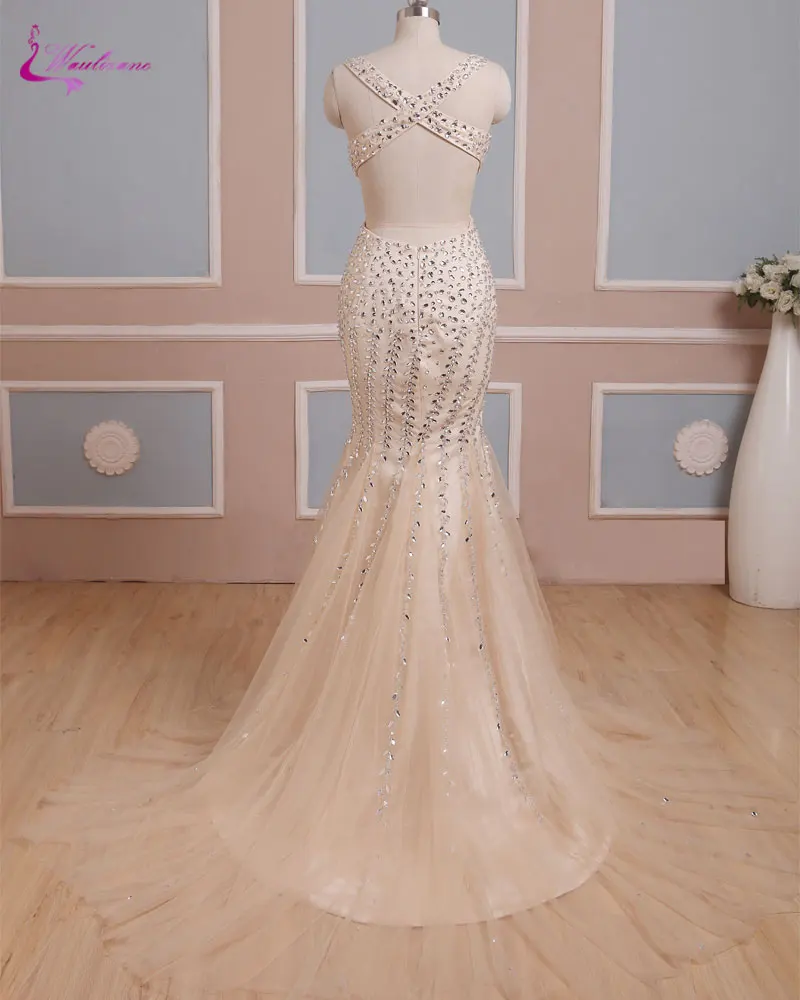 Waulizane очаровательное изящное вечернее платье с бисером и кристаллами Vestido v