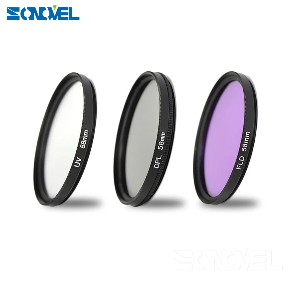 Набор круговых поляризационных фильтров 49 мм 52 55 58 62 67 72 77 UV FLD CPL для Nikon Canon Sony Fuji