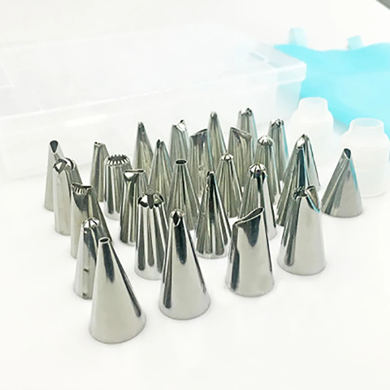 32pc Cake Pastry Frosting Icing Baking Decorating Pipping Nozzles Tip Set Kit Silicone Piping Cream Bag 28 | Дом и сад