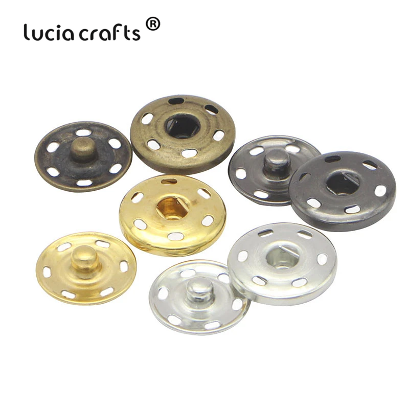 Lucia crafts 10 компл./лот металлический Пресс шпильки пришивания пуговиц застежки-кнопки для шитья кожи ремесла одежда сумки аксессуары G0711