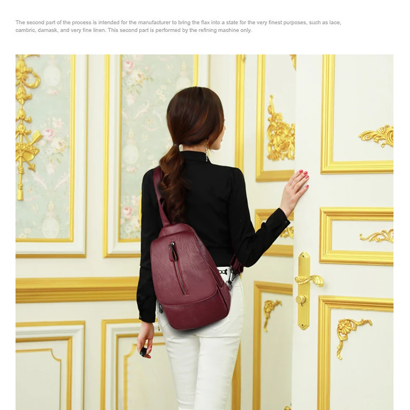 

2018 Brand Women Leaher Backpacks For Girls Sac a Dos Femme Vintage Backpack Female Travel Shoulder Bag Ladies Bagpack Mochilas