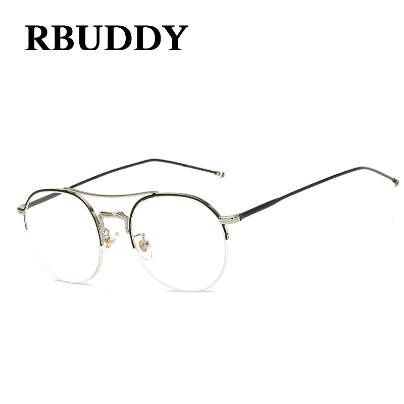 RBUDDY, Золотая оправа для очков, полная оправа, простые оправа для очков для женщин и мужчин, Ретро стиль, оптические прозрачные линзы, очки для компьютера - Цвет оправы: R4