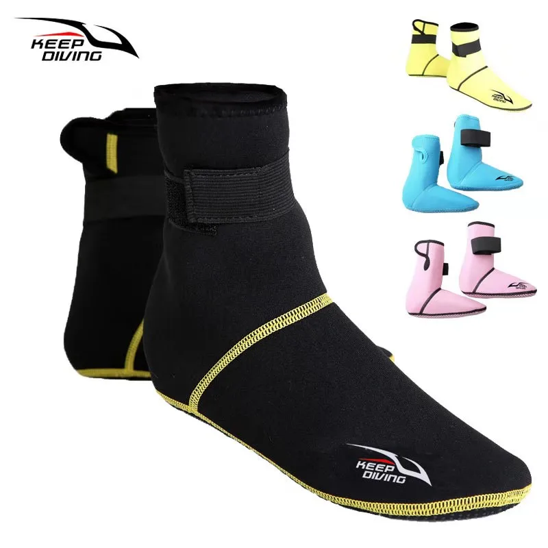 

3mm Neoprene Snorkeling Shoes Scuba Diving Socks Beach Boots Wetsuit Prevent Scratches Warming Non-slip Winter Swimming Seaside