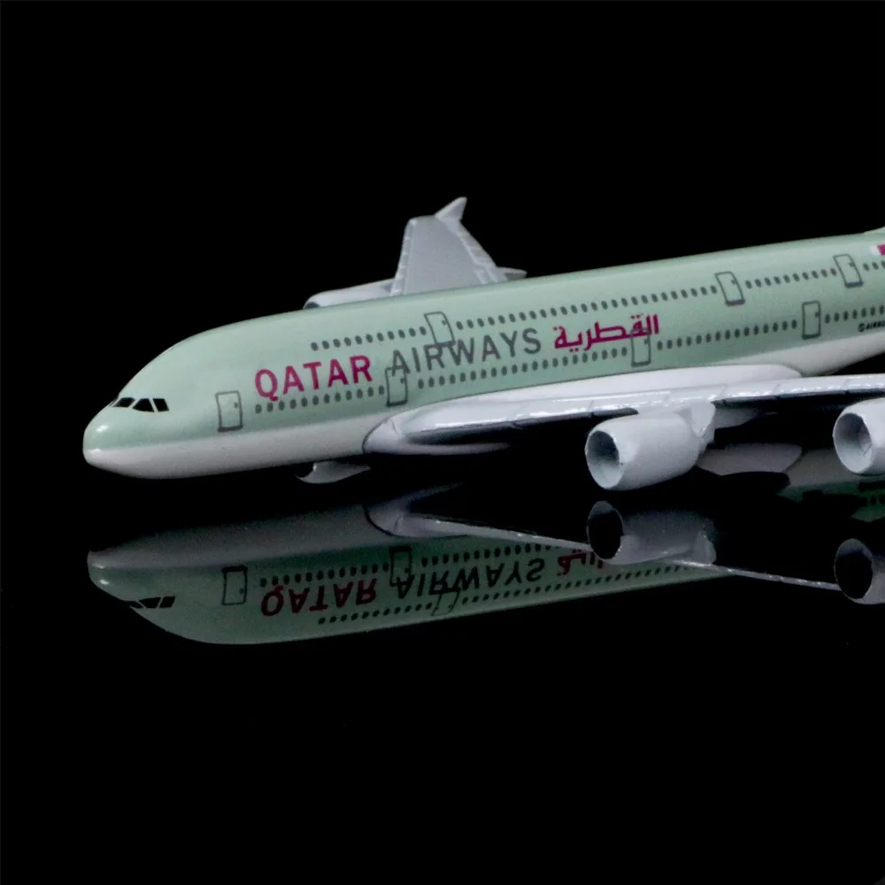 1:400 16 см QATAR Airways A380 металлическая модель самолета офисное украшение игрушка в