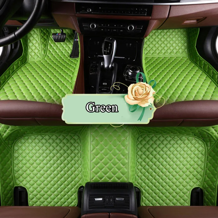 Green Автомобильные аксессуары коврик для Toyota Land Cruiser 200 Prado150/120 camry 50 tundra wish mark x verso sienna автомобильные коврики - Название цвета: Green