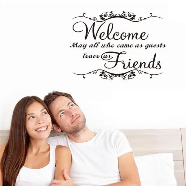 Добро пожаловать моим друзьям цитаты наклейки на стену поздравительные слова