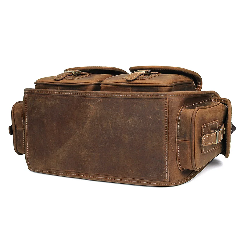 Мужской портфель из натуральной кожи с двумя ручками 7106B/7106R|leather briefcase|crazy horse leather