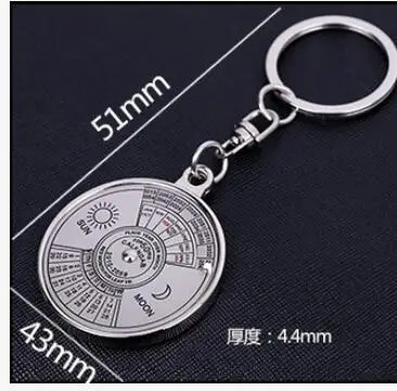 1 шт./лот 50 лет вечный календарь брелок из сплава брелок|calendar keychain|keyring keychainkeychains free