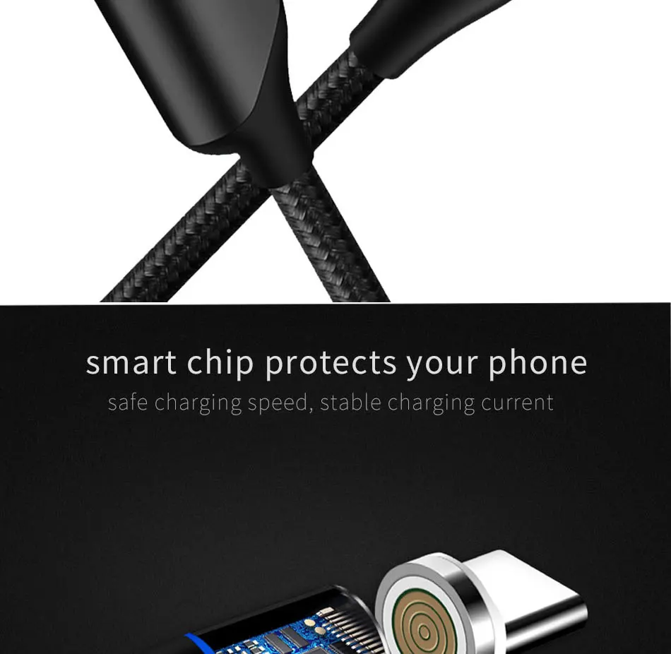 3A Быстрая зарядка Micro USB Магнитный кабель зарядное устройство Тип C Android Магнитный кабель передачи данных телефона провод шнур для iPhone 6 7 samsung Xiaomi