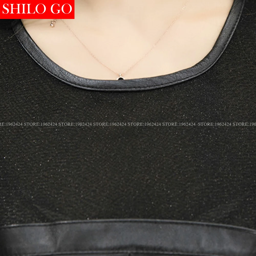 Женская короткая прозрачная рубашка SHILO GO юбка из натуральной овечьей кожи в