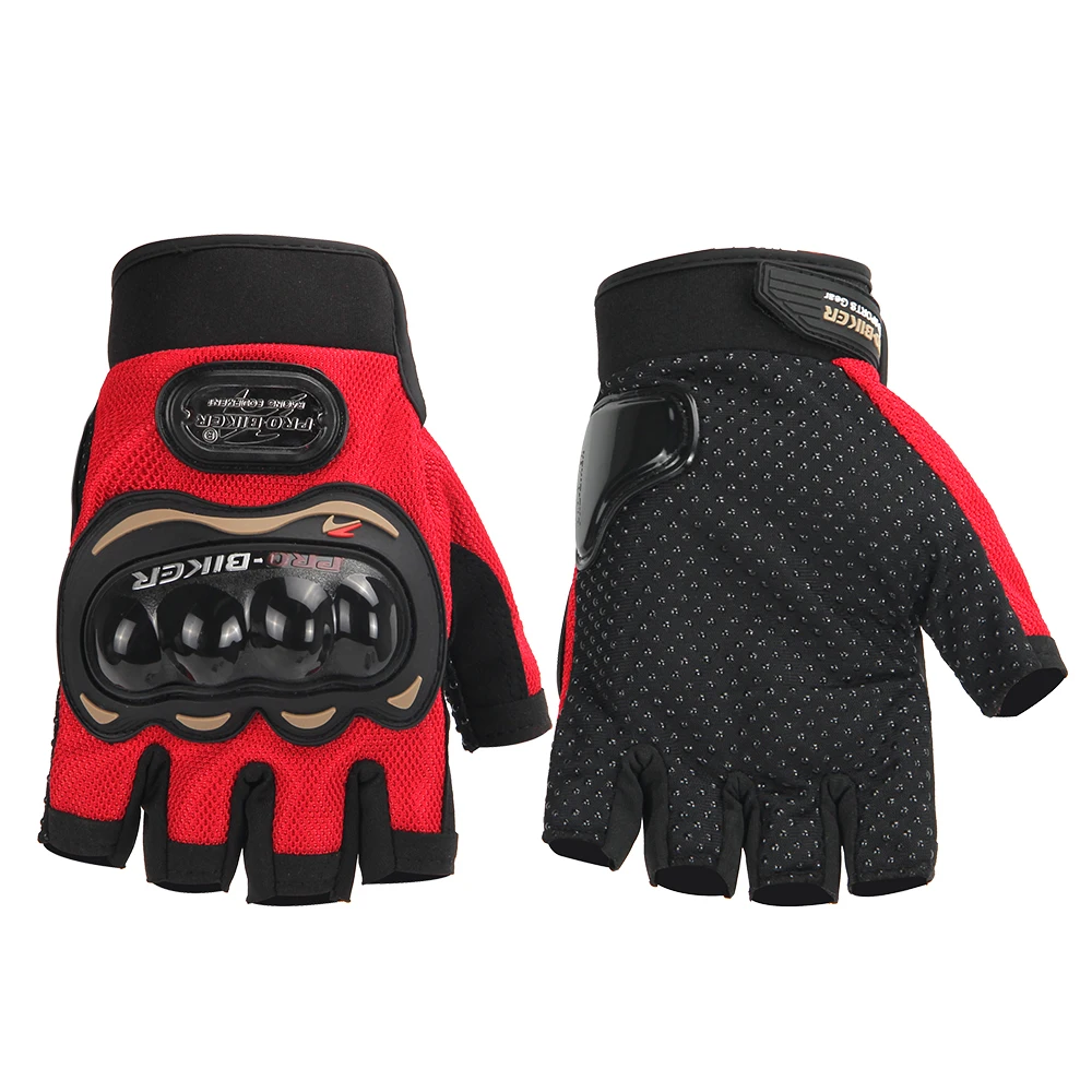MCS-04-Red PRO-BIKER мотоциклетные перчатки для страйкбола Пейнтбол езда Гонки тактические Защитные перчатки Экипировка Велоспорт Мотокросс перчатки MCS-01C - Цвет: MCS-04-Red