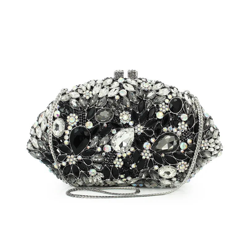 Зеленый Кристалл Клатч роскошный алмаз Бирюзовый клатч вечерняя сумка овальная