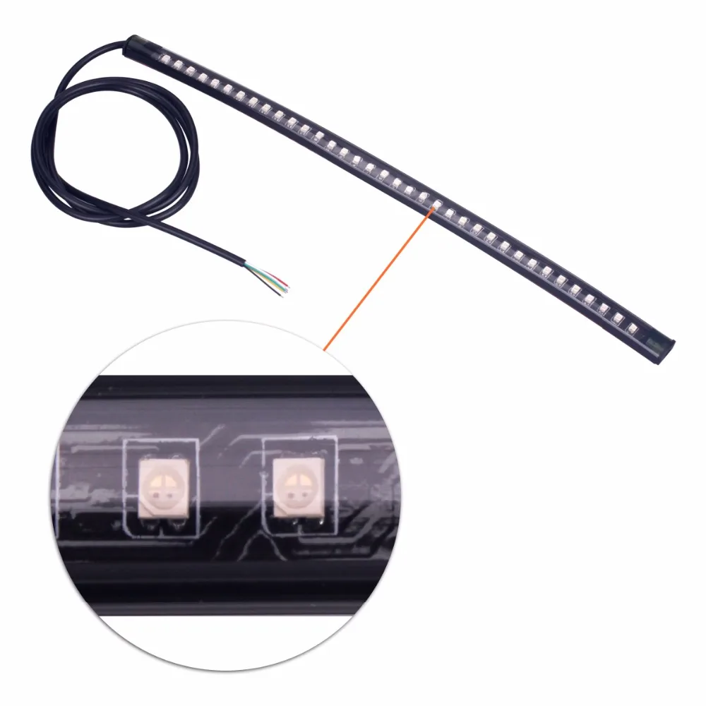 1 шт. Универсальный гибкий мотоцикл свет 36 LED SMD полосы Мотоцикл автомобилей Хвост