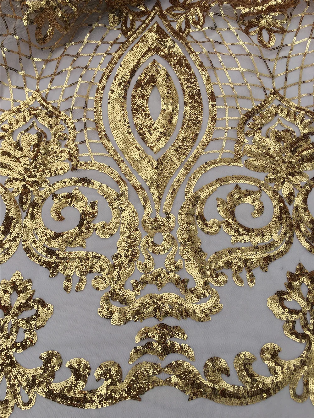 Африканская кружевная ткань золотая Высококачественная для вечернего платья