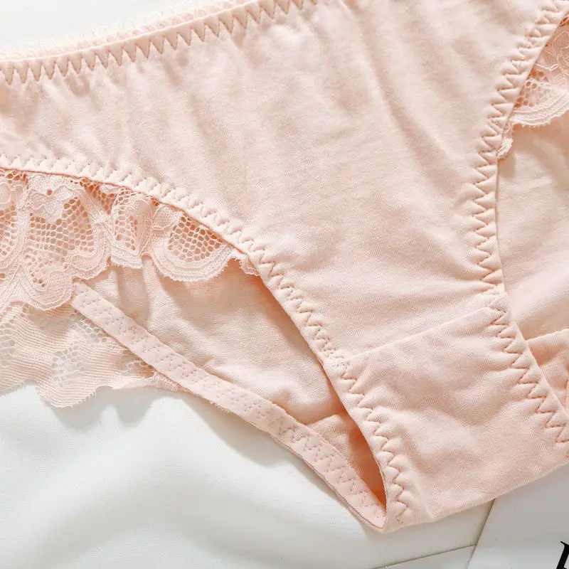 

Half Cup Bra Briefs Sets Smooth Lace Padded Push Up Women Bras Lace Hollow Traceless Low Waist Panties 2PCS Underwear Suit