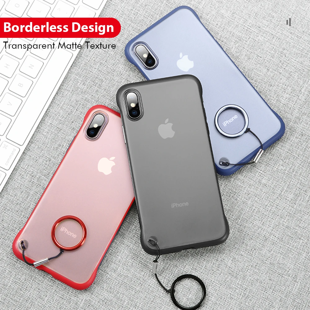 Новый чехол без оправы для iPhone XS Max 6 6S 7 8 Plus X Матовый Жесткий акриловый 10 чехлы с