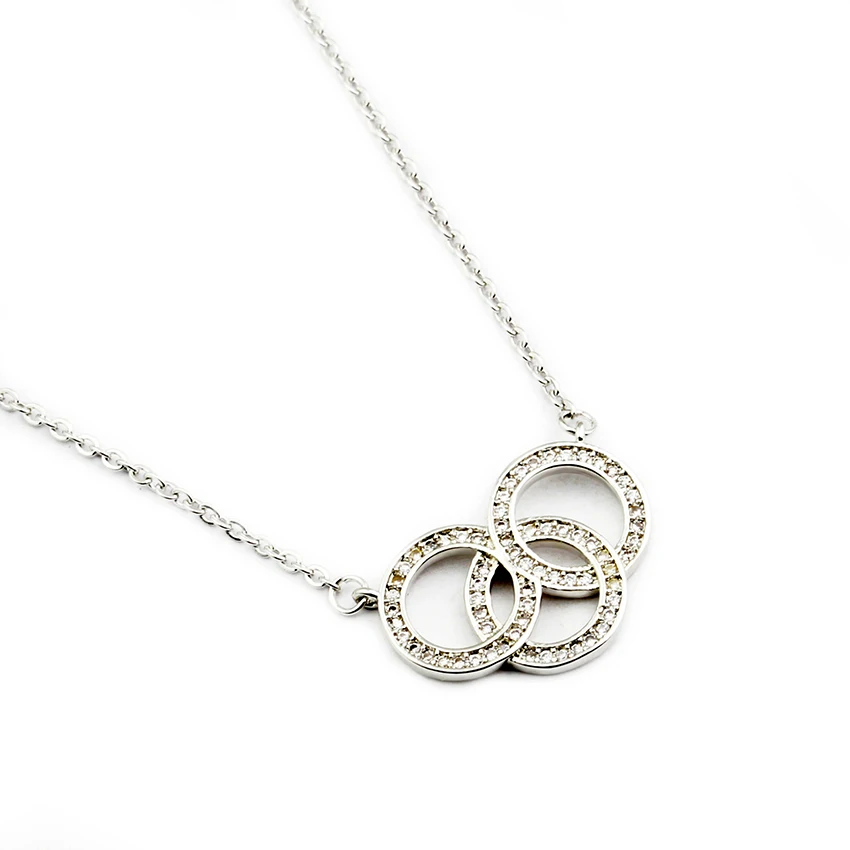 Великолепная сказка Новинка 2017 года Дизайн циркон три Кругах Ювелирные