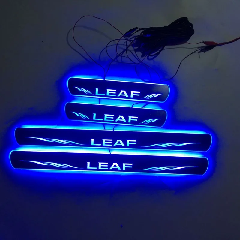 Подходит для NISSAN LEAF LED Lighting Threshold износостойкая пластина приветствуется
