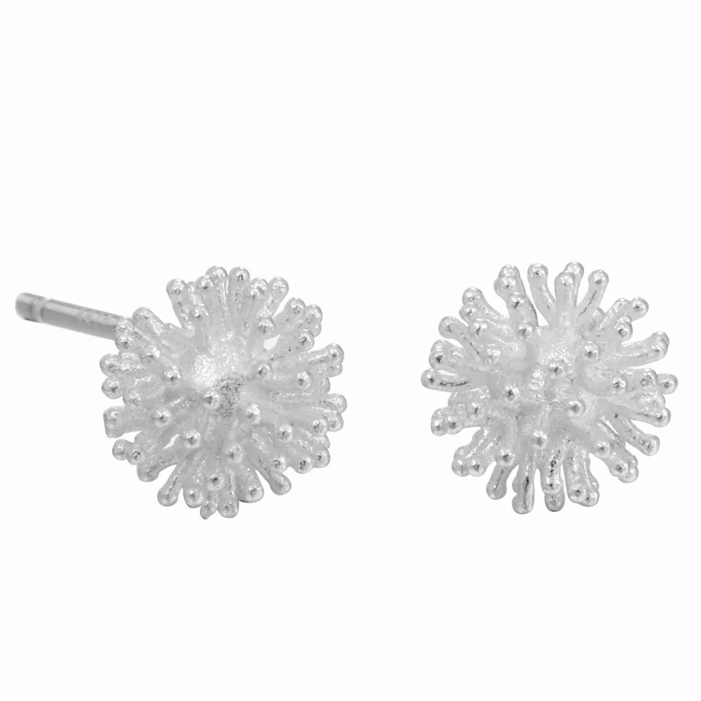 Чандлер посеребренный фейерверк Цветок красивые серьги-гвоздики крошечные