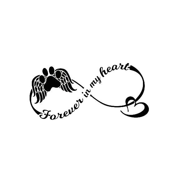 Виниловая наклейка на заднее ветровое стекло с надписью Forever in My Heart Pet |