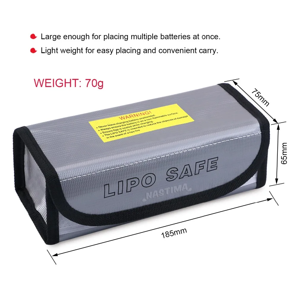 NASTIMA 2 упаковки огнестойкая RC Lipo батарея Защитная сумка для зарядки и хранения
