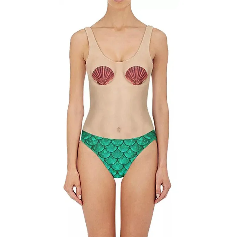 Женский купальный костюм Русалочки сексуальный купальник с эффектом пуш ап