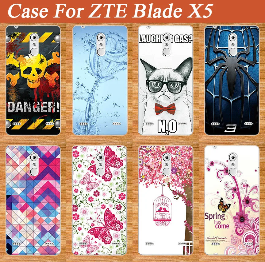 Модный Мягкий ТПУ силиконовый защитный чехол для телефона DIY ZTE Blade X5 D3 телефонные